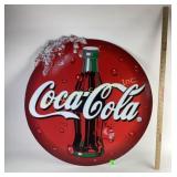 Coca-Cola 30 in dia one-sided advertising sign