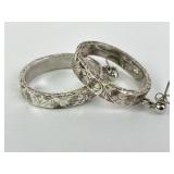 Siam Sterling 925 silver hoop earrings