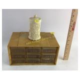 Bakelite 9 compartment storage, some doors