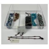 Costume jewelry: Lori Frantz-Koenig necklace and