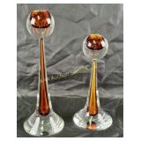 Pair MCM Gino Cenedese & Co. Murano art glass