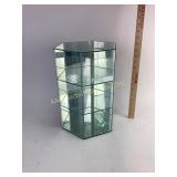 3 tiered glass display case, 14Hx10.5Wx9D