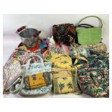 Vera Bradley purses and wallets, some worn, Books