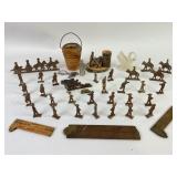 Military War Lead?? Figurines and measuring tools