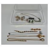 Costume jewelry: Napier, necklaces, earrings,