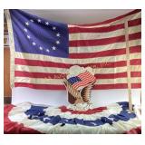 Flags, qty 3, Vintage