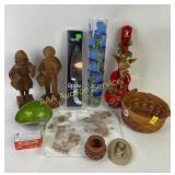 MCM blue gradient glasses, flocked Christmas