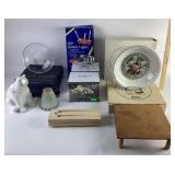 Godinger bee honey dish (3), polar bear statue,