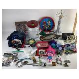 Costume jewelry: owl pendant necklaces, bangles,