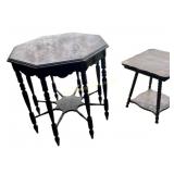 Two (2) Victorian Parlor Tables. Need cleaned &