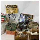 Caution Molten Metal Sign 12 x 14, bag of bubble