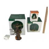 Department 56 Halloween village accessories: lit