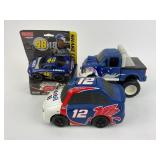 Nascar toy cars. The Wizzard monster toy truck.