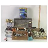 Door knobs, tetra water garden pump, bathroom