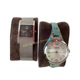 Timex Mesh Band Watch and Fossil ES3221 Leather Ba