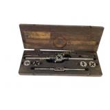 Tap & Die set in a wooden case