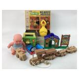 Train toy lot, Sesame Street big birds nest