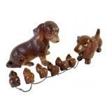 Vintage Porcelain Dahshund Dog figurines