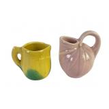 (2) miniature stoneware pitchers incl. corn. The