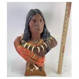 Native American bust, minor chips