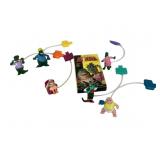 Vintage dinosaurs,  VHS movie and set of Six toys