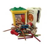 Vintage Toy Lot: Tinker Toys, Musical Storybook