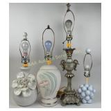 Decorative table lamp bases. Ranging from 18.25in