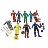 Power Rangers with weapons, accessories and a