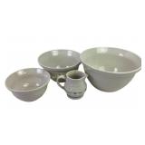 Longaberger woven traditions ivory bowls, set of