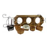 Small Longaberger baskets, various shapes, qty.