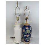 Kaiser Kuhn Table Lamp / Asian Porcelain Blue