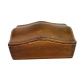 Large antique Italian tooled gilt leather jewelry