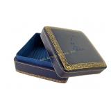 Old Italian gilt tooled leather jewelry box