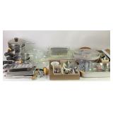 Kitchen wares: flatware, revere ware copper clad