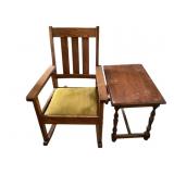 Mission Style Oak Rocking Chair. Spring