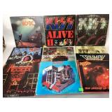 Vinyl Records: AC/DC, Kiss, Triumph, and Pat Benat