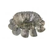 Crystal punch bowl set