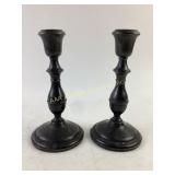 Weighted Sterling Candlestick Holders