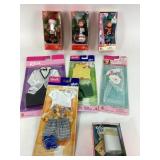 Three Barbie Kelly Dolls and Ken Fashion Outfits