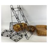 Longaberger Handwoven Baskets and Wrought Iron