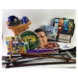 Toys, Sports Memorabilia, Golf Clubs, Walking Cane