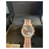 Kendall + Kylie Pink Bezel Watch with Rose Gold Ac