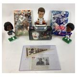 NFL Bobbleheads, books, salt & pepper shaker