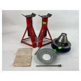 (2) bottle jacks, vee instrument company wheel