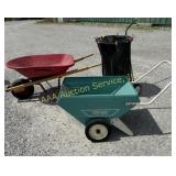 Two wheelbarrows and a garbage caddy : Craftsman