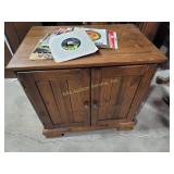 Wooden media Cabinet 24 x 16 x 24 With 45 RPM Viny
