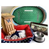 Purdue stadium dog bed, flag dog bed, butterfly