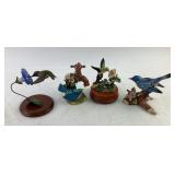 Decorative Bird and Flower Figurines by Lamson and