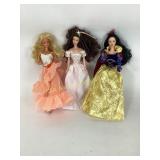 Three Fashion Dolls Including Princess-Inspired Fi