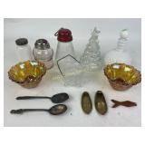 Iridescent glass Christmas tree, marigold